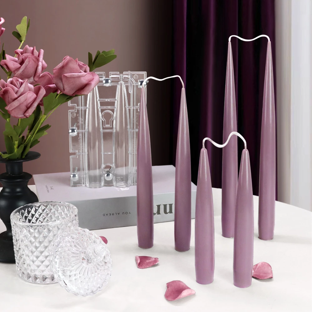 Candle Making Supplies Kit - Double Pointed Column Candle Acrylic Mould