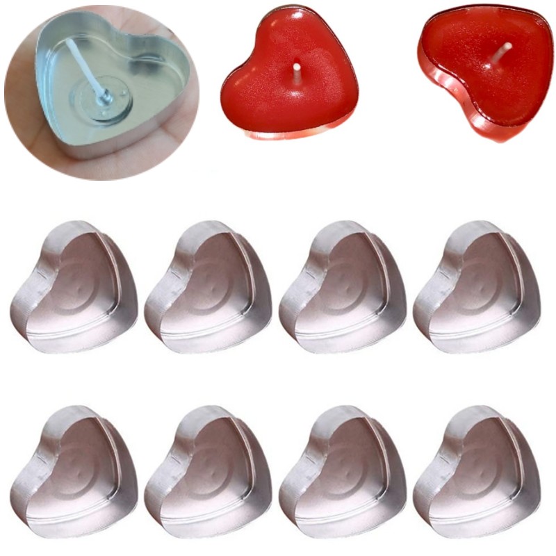 100 Sets Heart shaped Empty Al - Candle Making Supplies Kit review and price