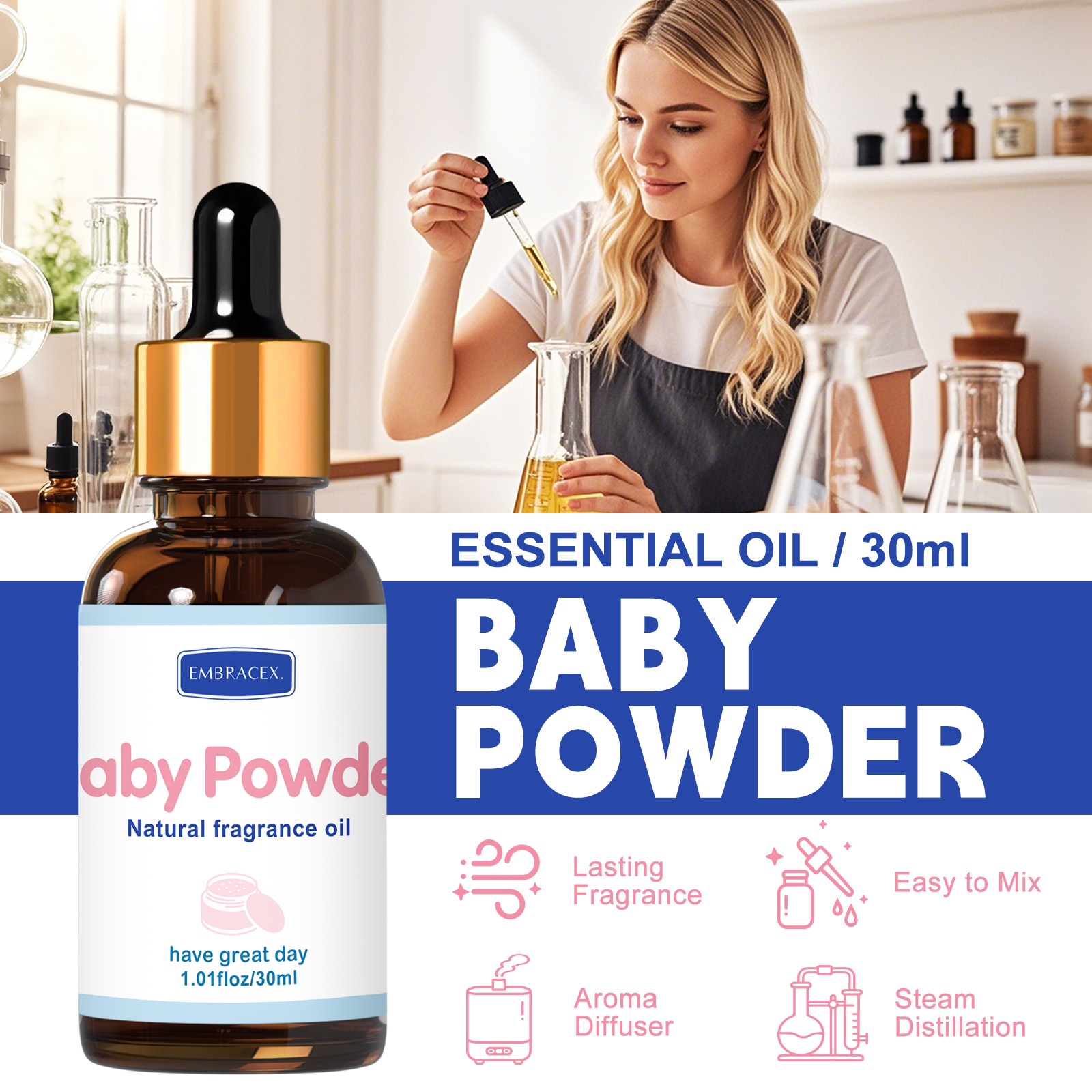30ml Baby Powder Essential Oil - Candle Supplies Fragrance Oil review and price