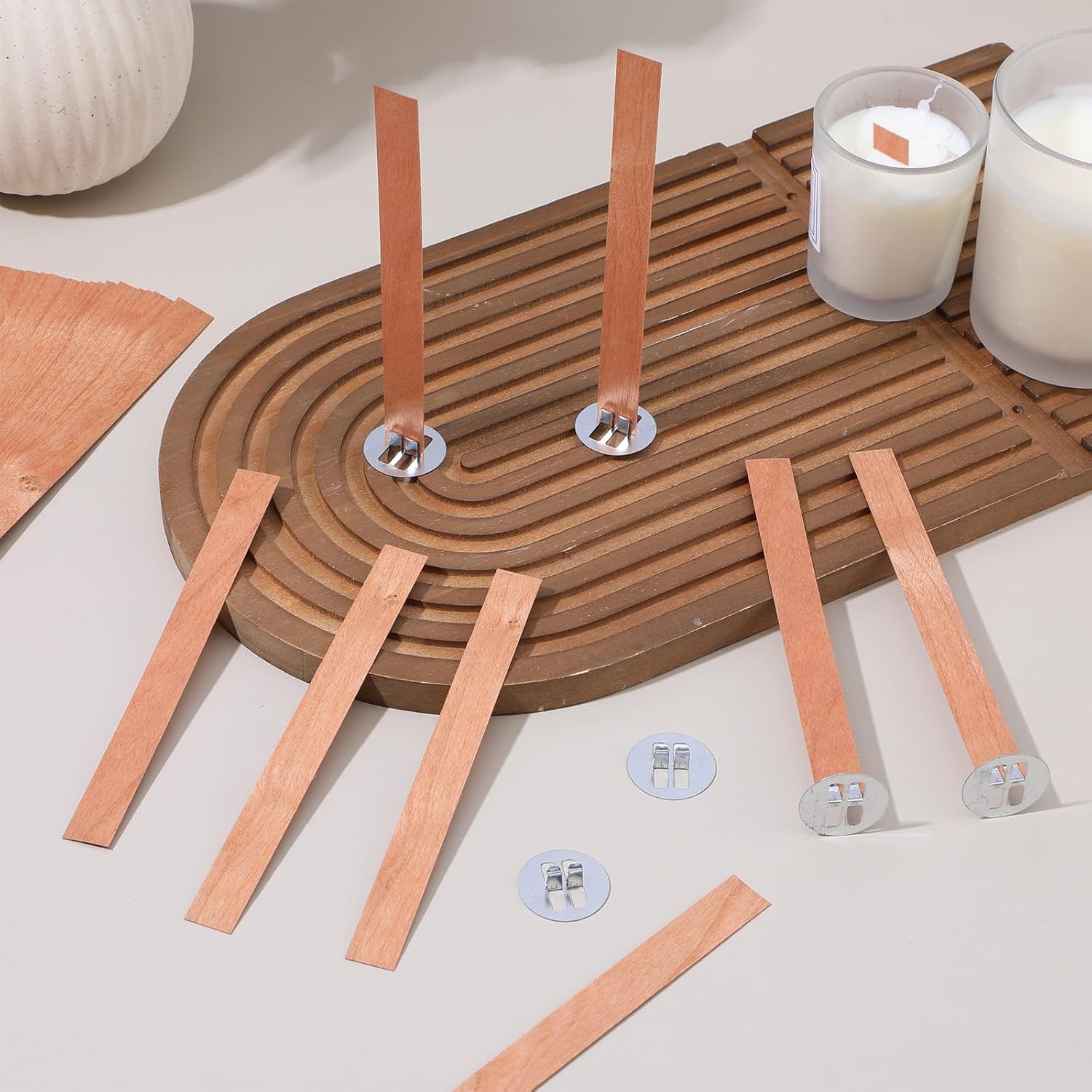 60Pcs Wood Wicks for Candles M - Candle Supplies In Bulk review and price