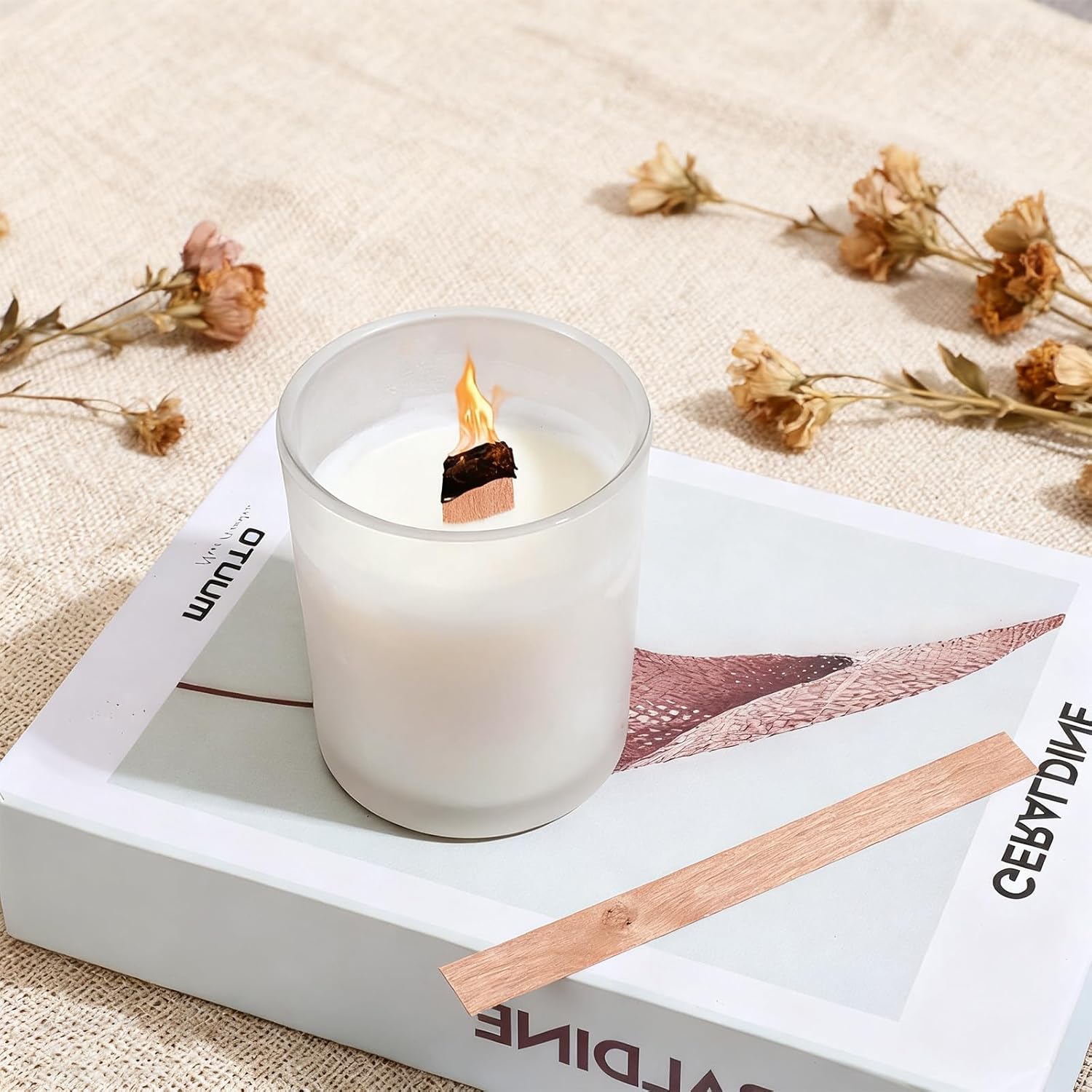 60Pcs Wood Wicks for Candles M - Candle Supplies In Bulk review and price
