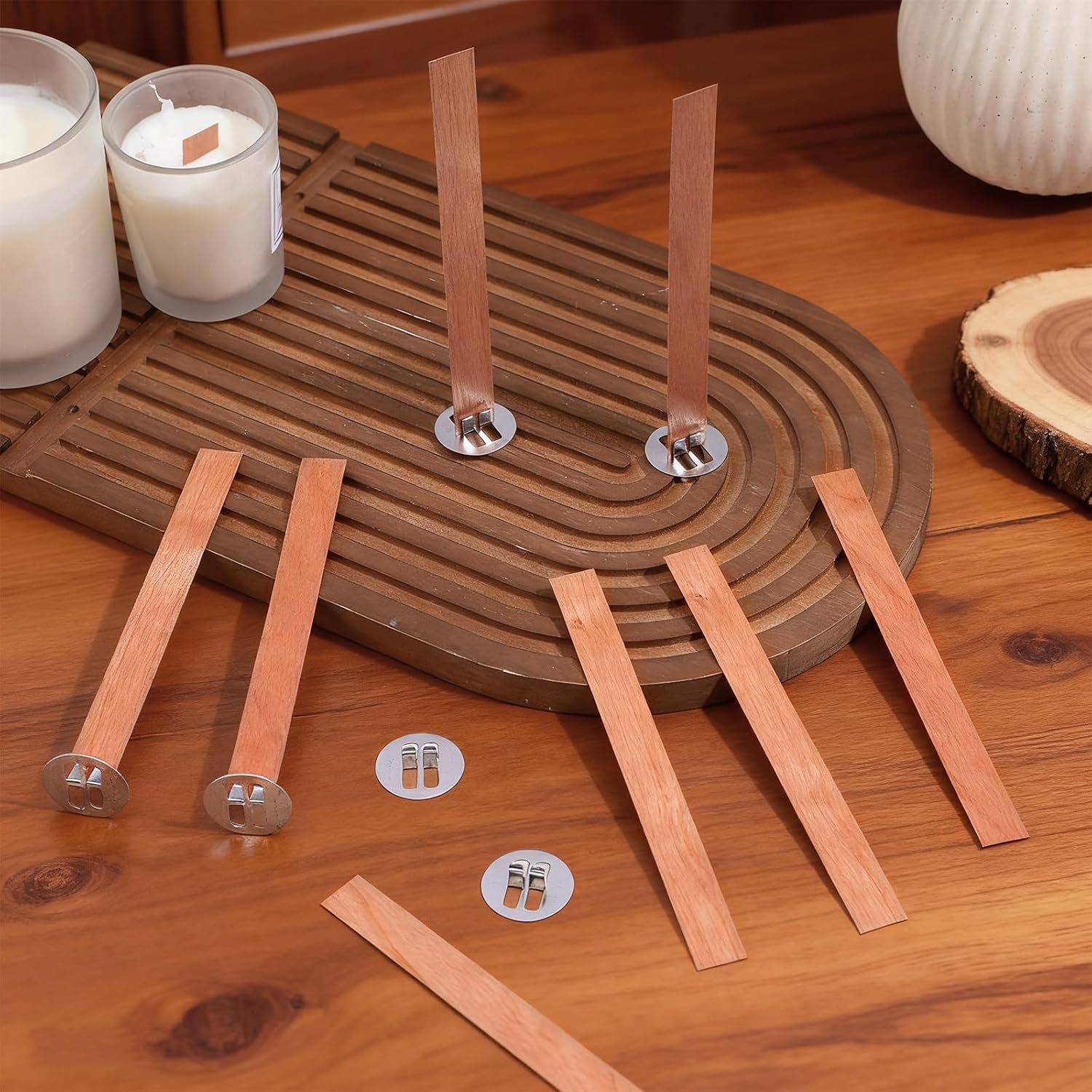 60Pcs Wood Wicks for Candles M - Candle Supplies In Bulk review and price
