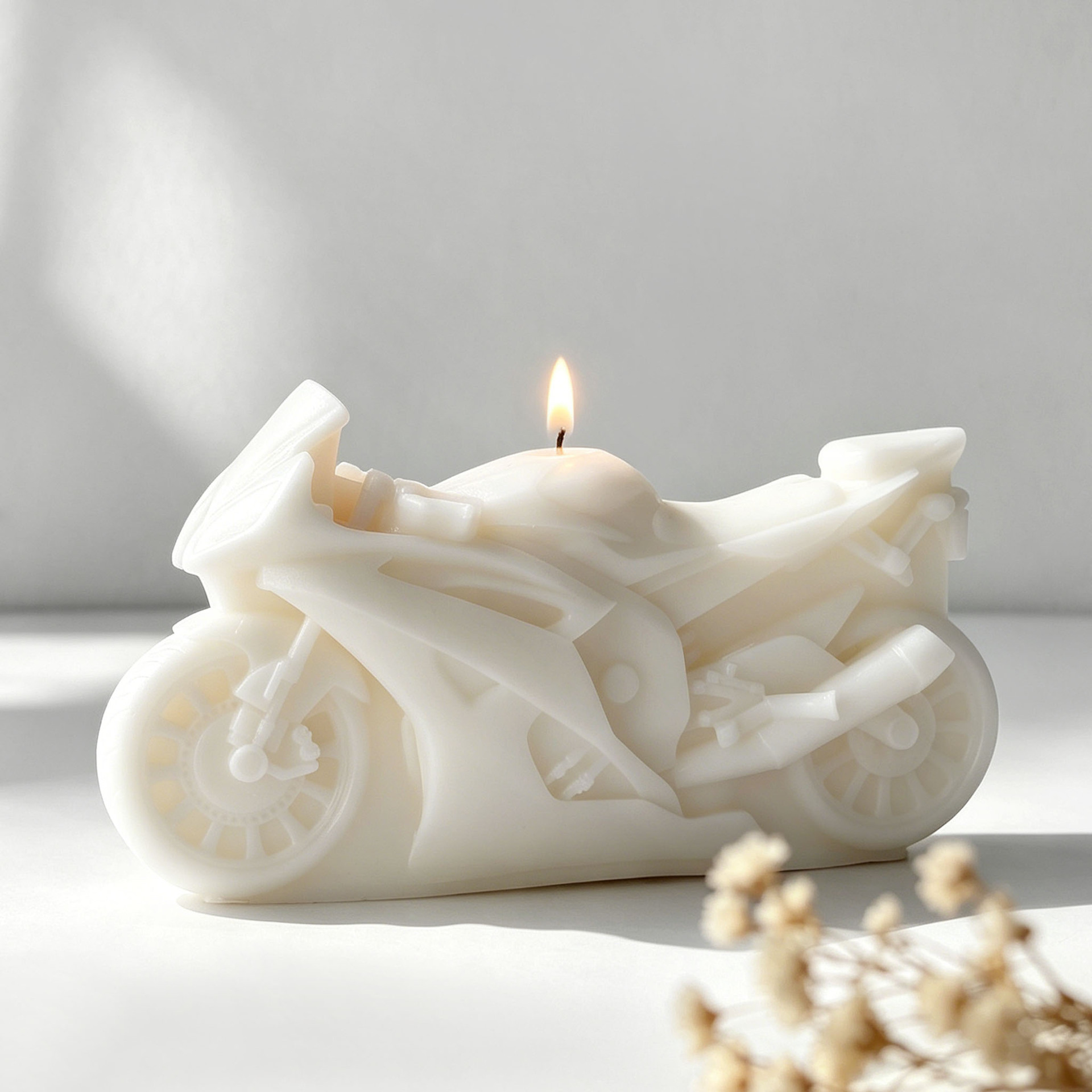 Motorcycle Design Candle Silic - Candle Supplies In Bulk review and price
