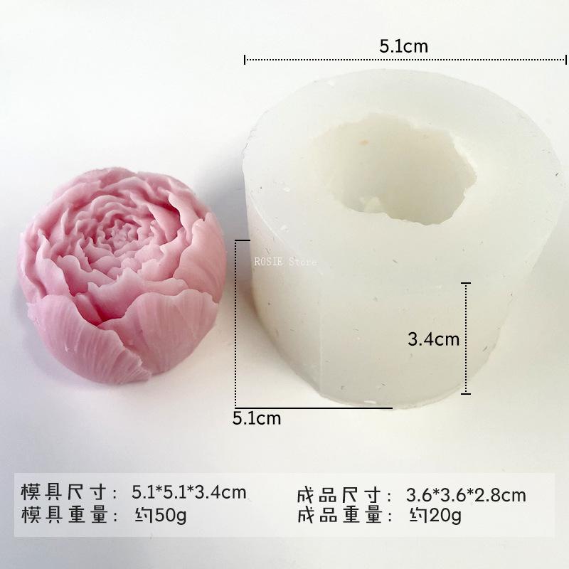 3D Peony Flower Silicone Mold  - Candle Making Supplies Kit review and price
