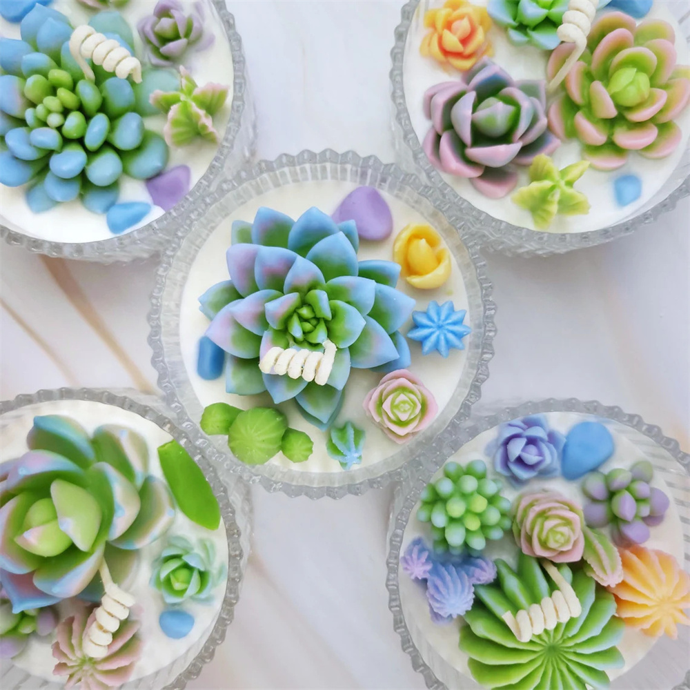 6pcs Succulent Silicone Candle - Candle Supplies In Bulk review and price