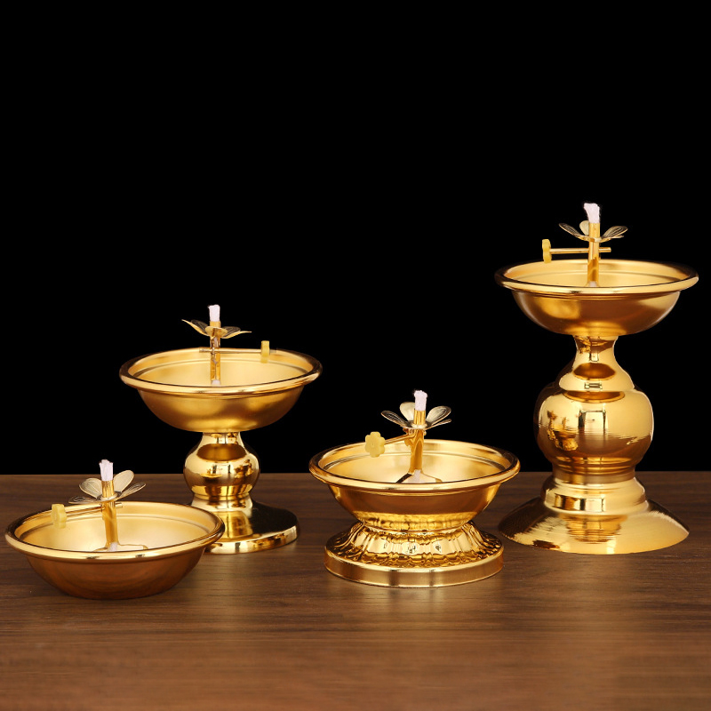 Golden Oil Lamp For Buddha Wit - Candle Zero review and price