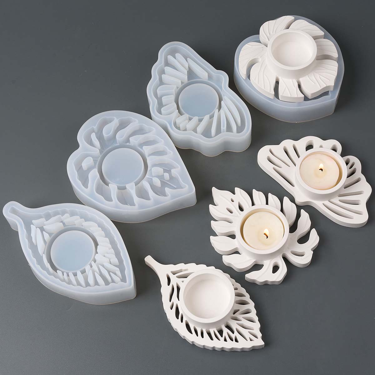 Leaves Candlestick Silicone Mo - Candle Zero review and price